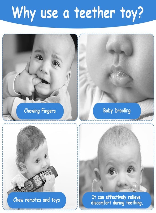 Aolso Baby Teether Toys, Silicone Baby Teething Toys Phone Shape with Pacifier Clip, Soft Teething Toys for Toddlers, BPA Free, Boys Girls Baby Chew Toys, Teethers for Babies 0-6 Months (Beige) - Image 5